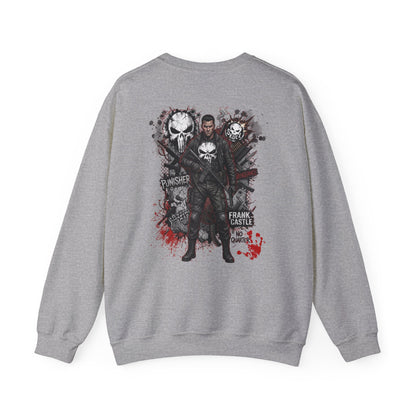 Punisher Graphic Crewneck Sweatshirt — Frank Castle Skull Design
