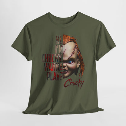 Chucky "Hi, I’m Chucky. Wanna Play?" Graphic Tee