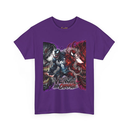 Venom vs Carnage Graphic Tee - Comic Movie Villains Shirt