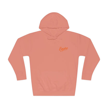 Empire Signature Embroidered Hoodie — Minimal Fleece with Orange 'Empire' Logo
