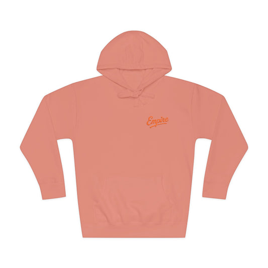Empire Signature Embroidered Hoodie — Minimal Fleece with Orange 'Empire' Logo