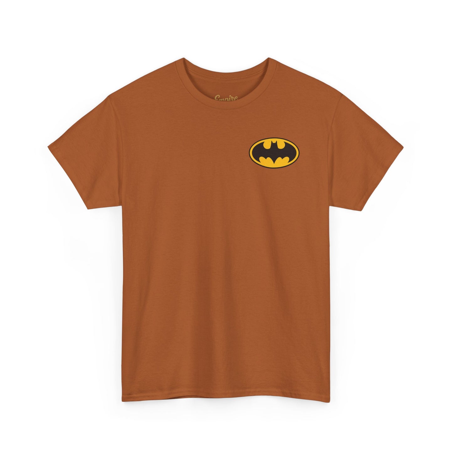 Batman Graphic Tee — Retro Logo & Dark Knight Back Print
