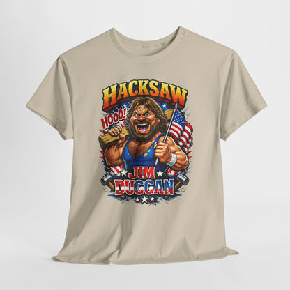 Jim Duggan “Hacksaw” Graphic Tee – Retro Wrestling Fan Shirt