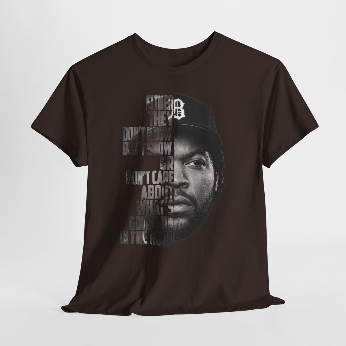 Boyz N The Hood Doughboy Half-Face Portrait with Bold Typography "Either They Don’t Know/Don’t Show"