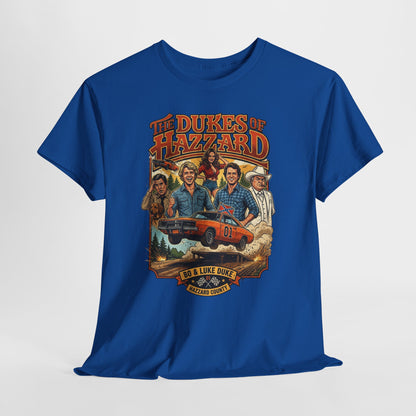 Dukes of Hazzard Vintage Graphic Tee — Classic TV Cast & General Lee Design