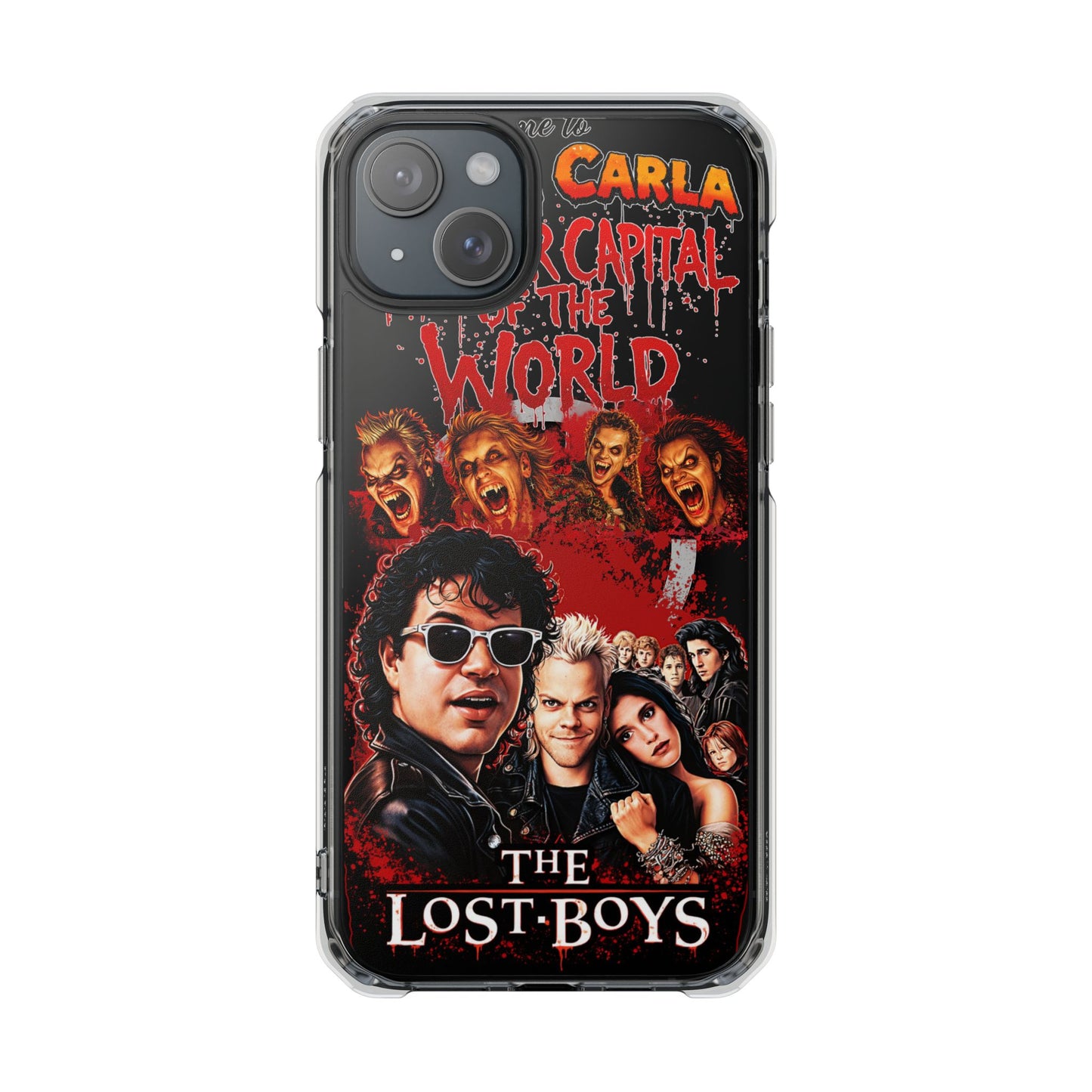The Lost Boys Clear Magnetic Phone Case – Retro Vampire Movie Collage