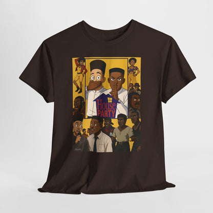 Party House Retro Unisex Heavy Cotton Tee | Vintage Vibe, Casual Wear, Party Shirt, Gift for Friends, Retro Fashion, Unisex T-Shirt
