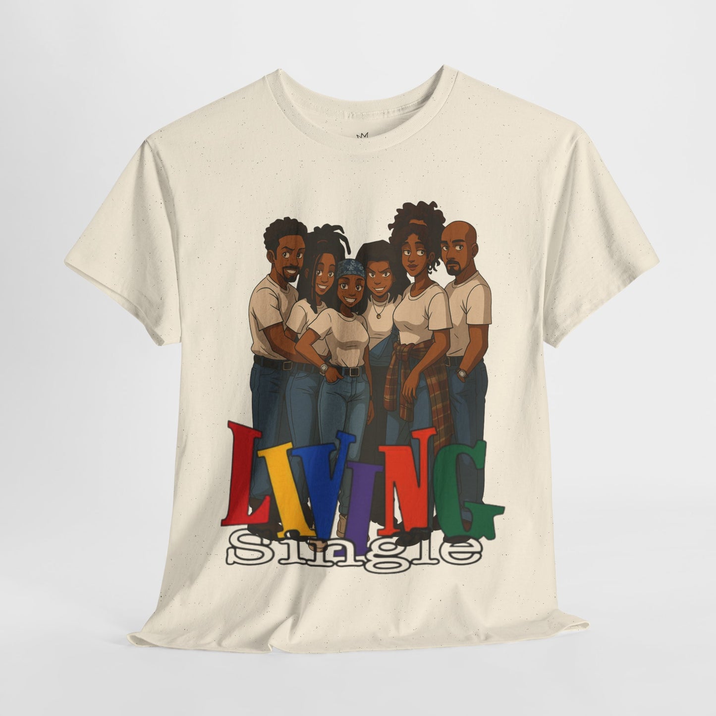 Living Single Unisex Heavy Cotton Tee - Nostalgic TV Show T-Shirt for Fans