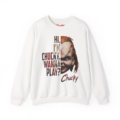 Chucky "Hi, I'm Chucky. Wanna Play?" Crewneck Sweatshirt