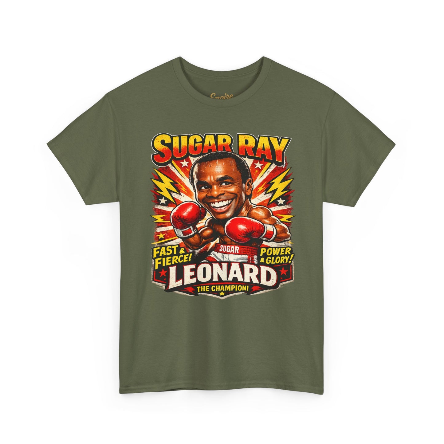 Vintage Boxing Champion Tee – “Sugar Ray Leonard” Graphic Shirt