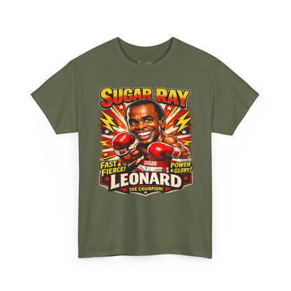 Vintage Boxing Champion Tee – “Sugar Ray Leonard” Graphic Shirt