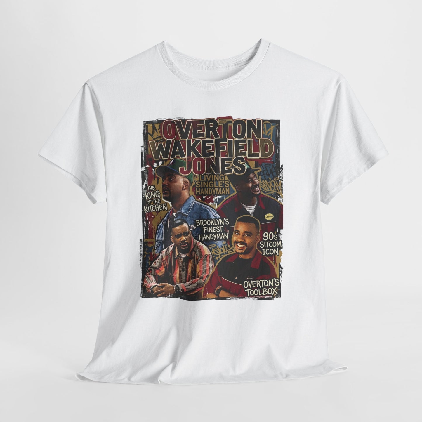 Vintage Living Single Collage T‑Shirt — Overton Wakefield Jones Graphic Tee