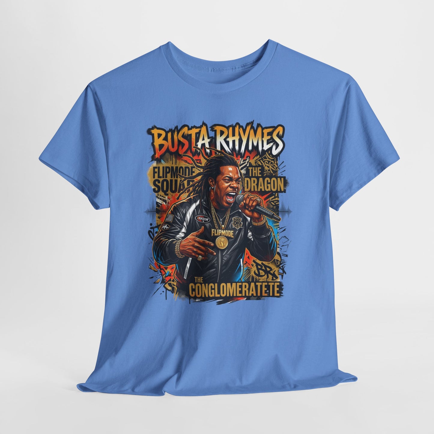 Busta Rhymes Retro Concert Graphic Tee — Flipmode Squad Dragon Conglomerate Design