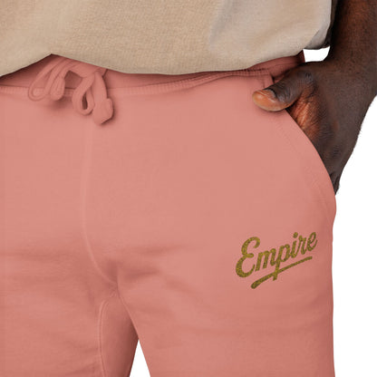 EMPIRE Unisex Fleece Sweatpants with Embroidered Design