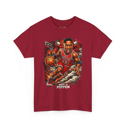 Pippen #33 Basketball Tee — Retro Chicago Bulls Scott Pippen Jersey Shirt