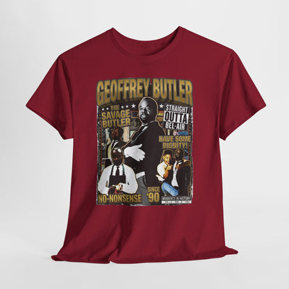 Geoffrey Butler Graphic Tee — "Savage Butler" Vintage Sitcom Tribute T-Shirt