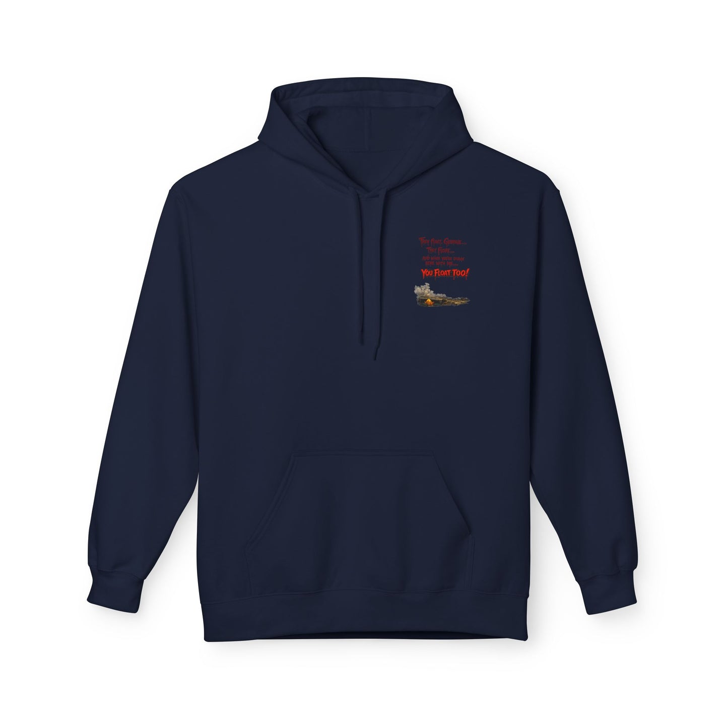 'Krustywise' Creepy Clown Design, "You’ll Float Too" Midweight Softstyle Fleece Hoodie