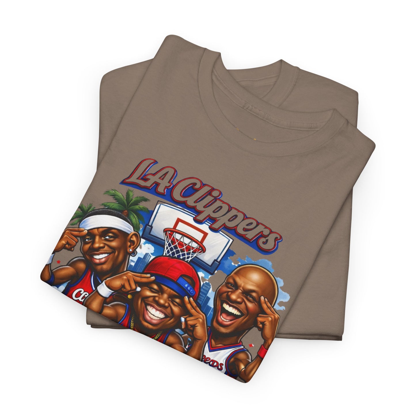 LA Clippers Cartoon Roster Tee — "The Knuckleheads" Team Graphic T-Shirt