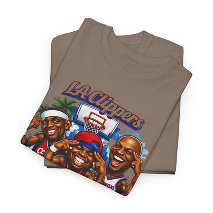 LA Clippers Cartoon Roster Tee — "The Knuckleheads" Team Graphic T-Shirt