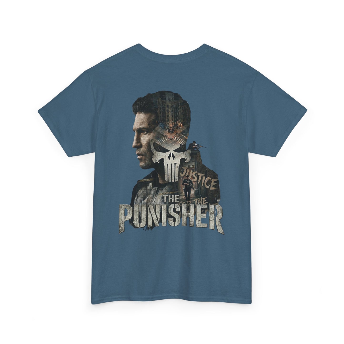Punisher Graphic Tee — Skull Logo Front & The Punisher Portrait Back