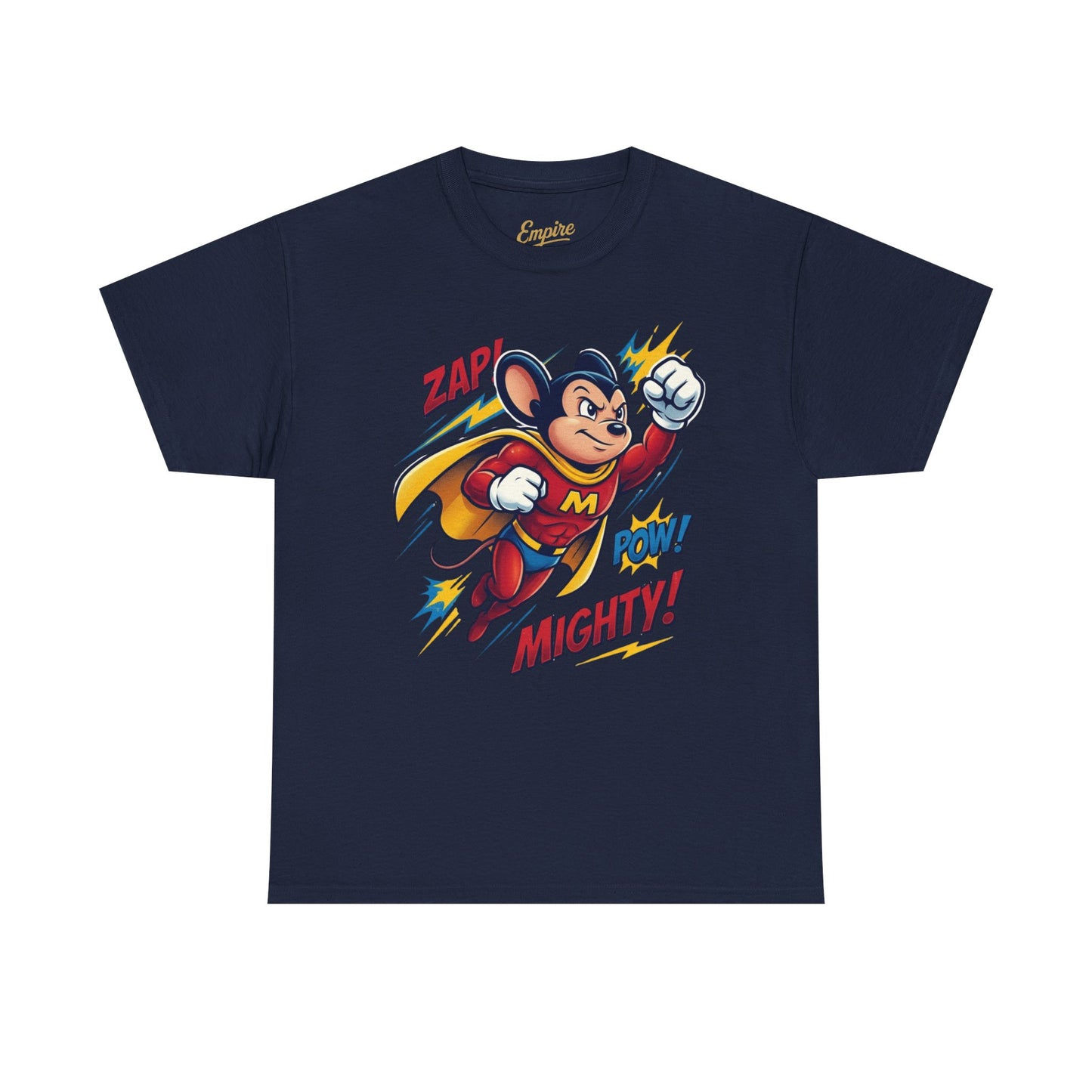 Mighty Mouse Comic Tee — Retro Superhero Kids Graphic T-Shirt