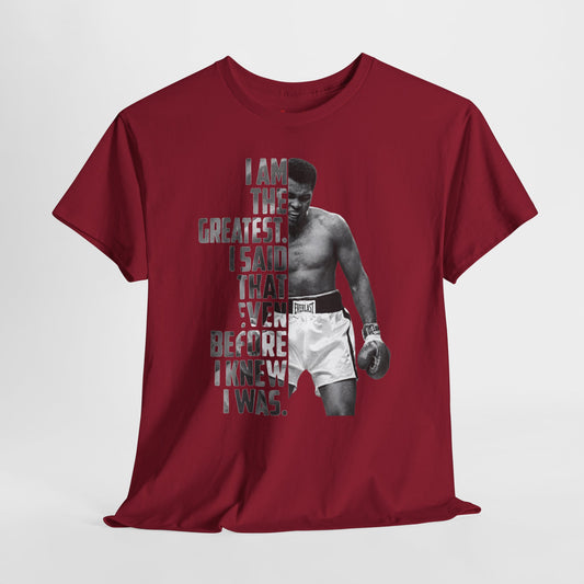 Boxing Champion Quote Tee — "I Am The Greatest" Graphic T‑Shirt