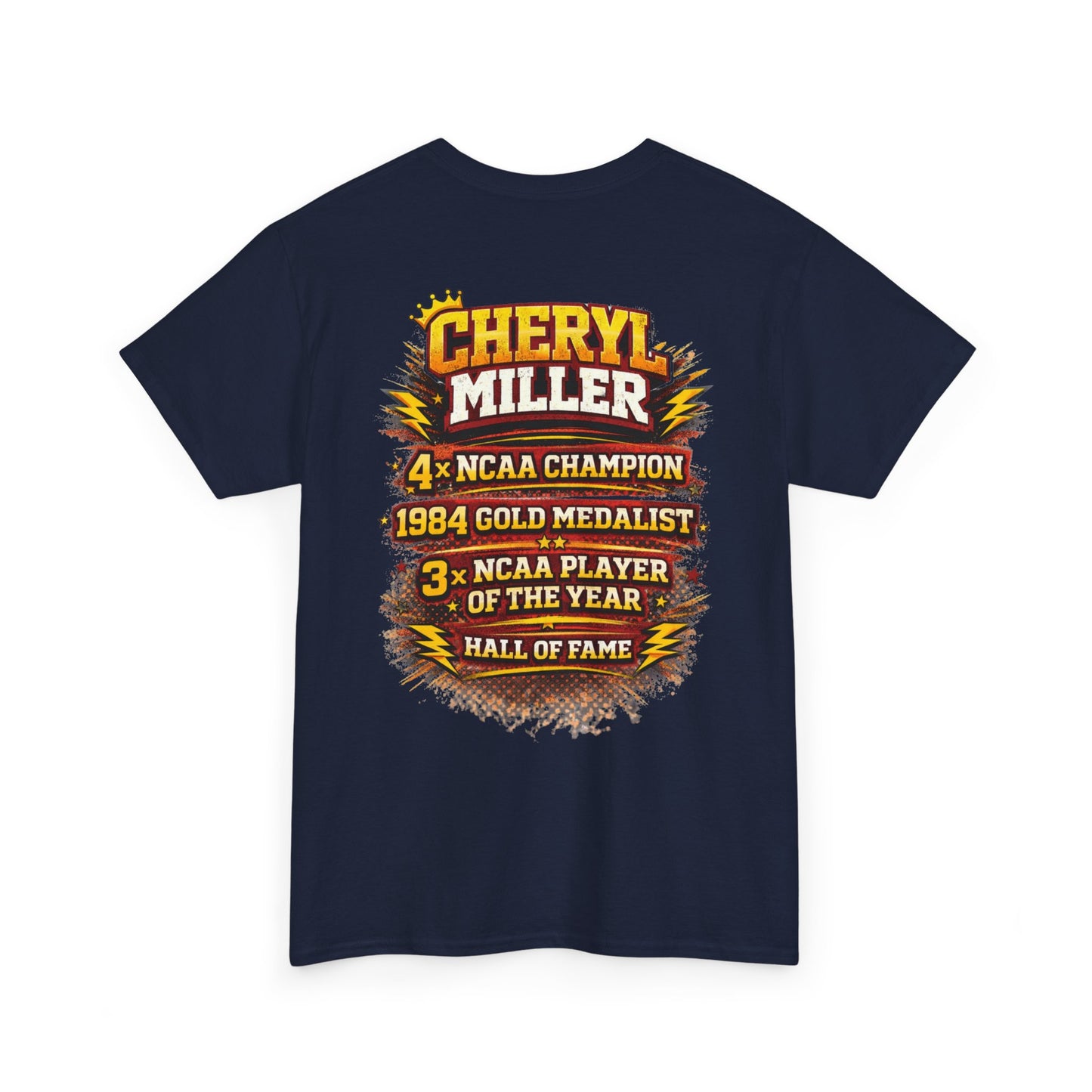 Legendary Cheryl Miller Basketball T-Shirt — 4x NCAA Champion, 1984 Gold Medalist