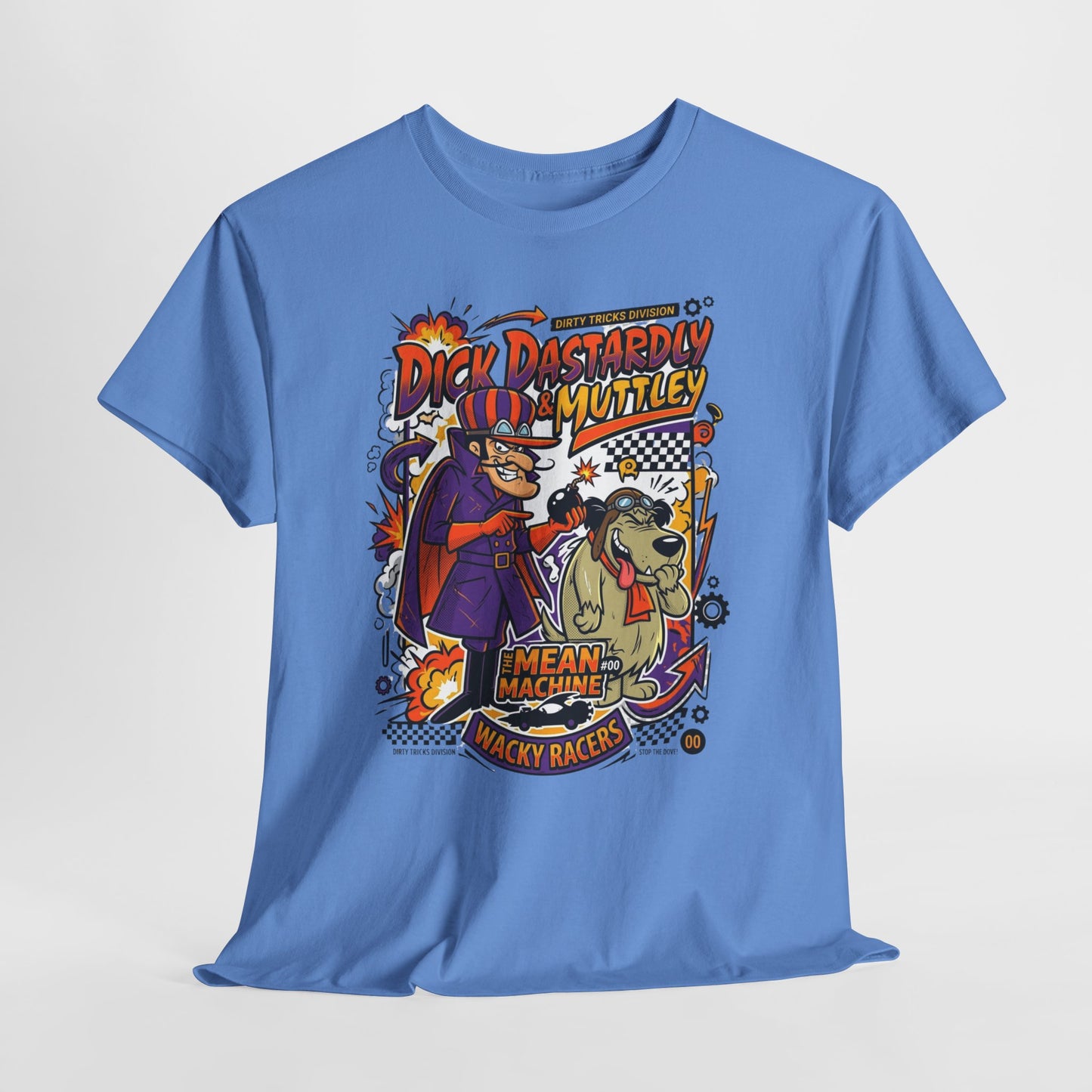 Cartoon Villain Racing Tee — "Dick Dastardly & Muttley: Mean Machine" Graphic T-Shirt