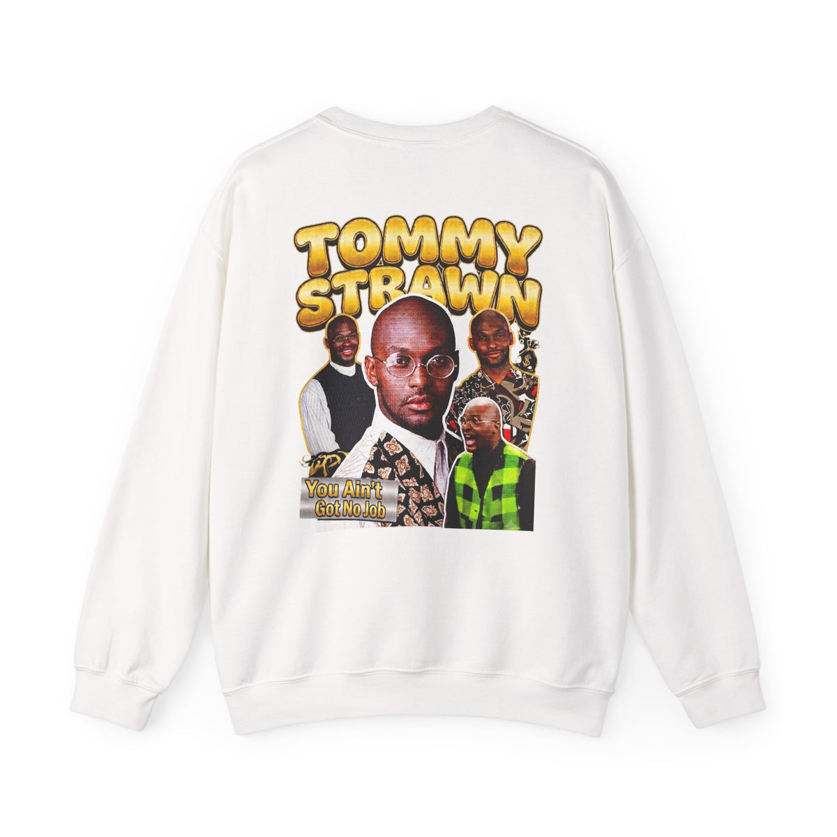 Martin Graphic Crewneck Sweatshirt — Vintage Retro Tommy Strawn Photo Collage