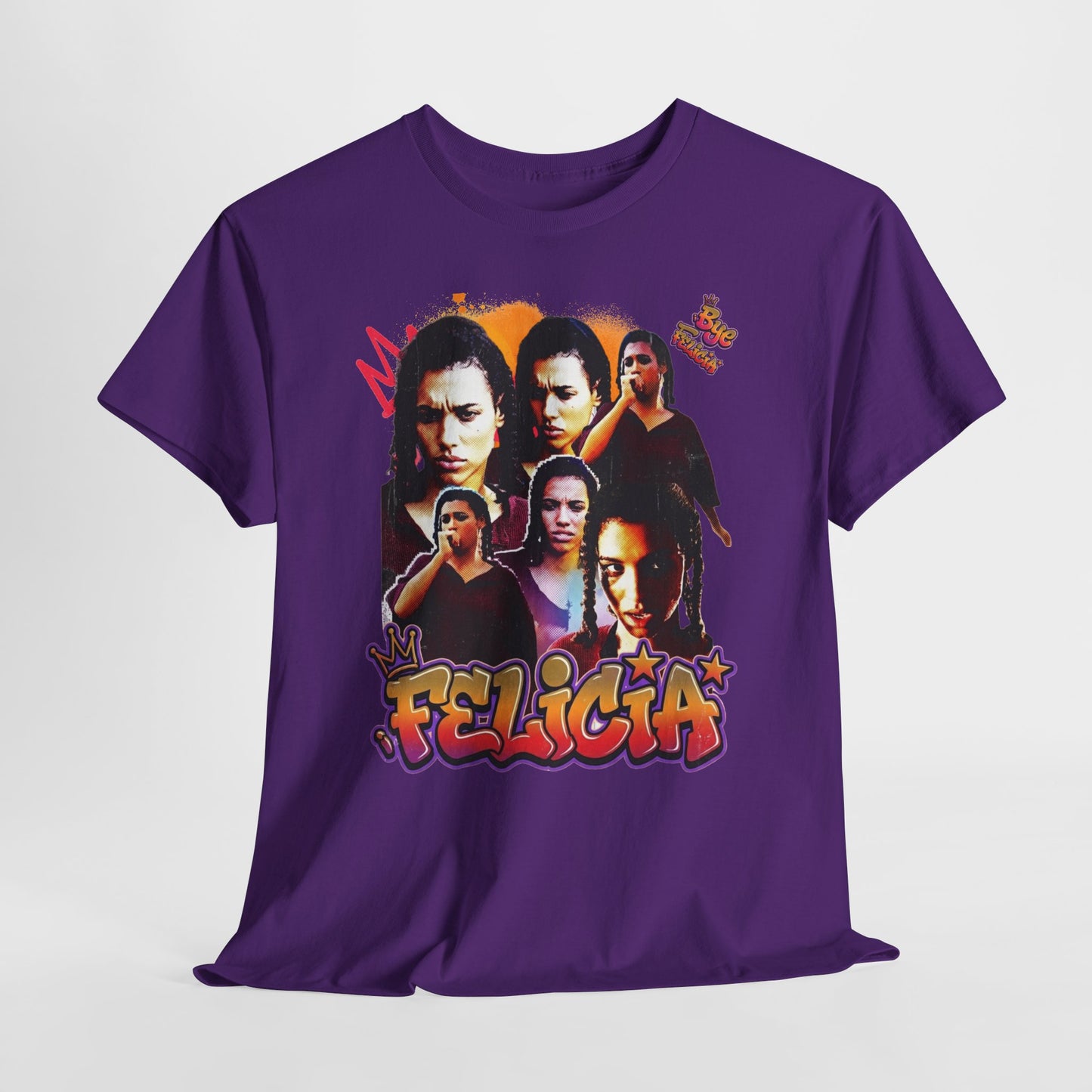 Bye Felicia Graphic Tee — Retro Movie Collage Portrait T-Shirt