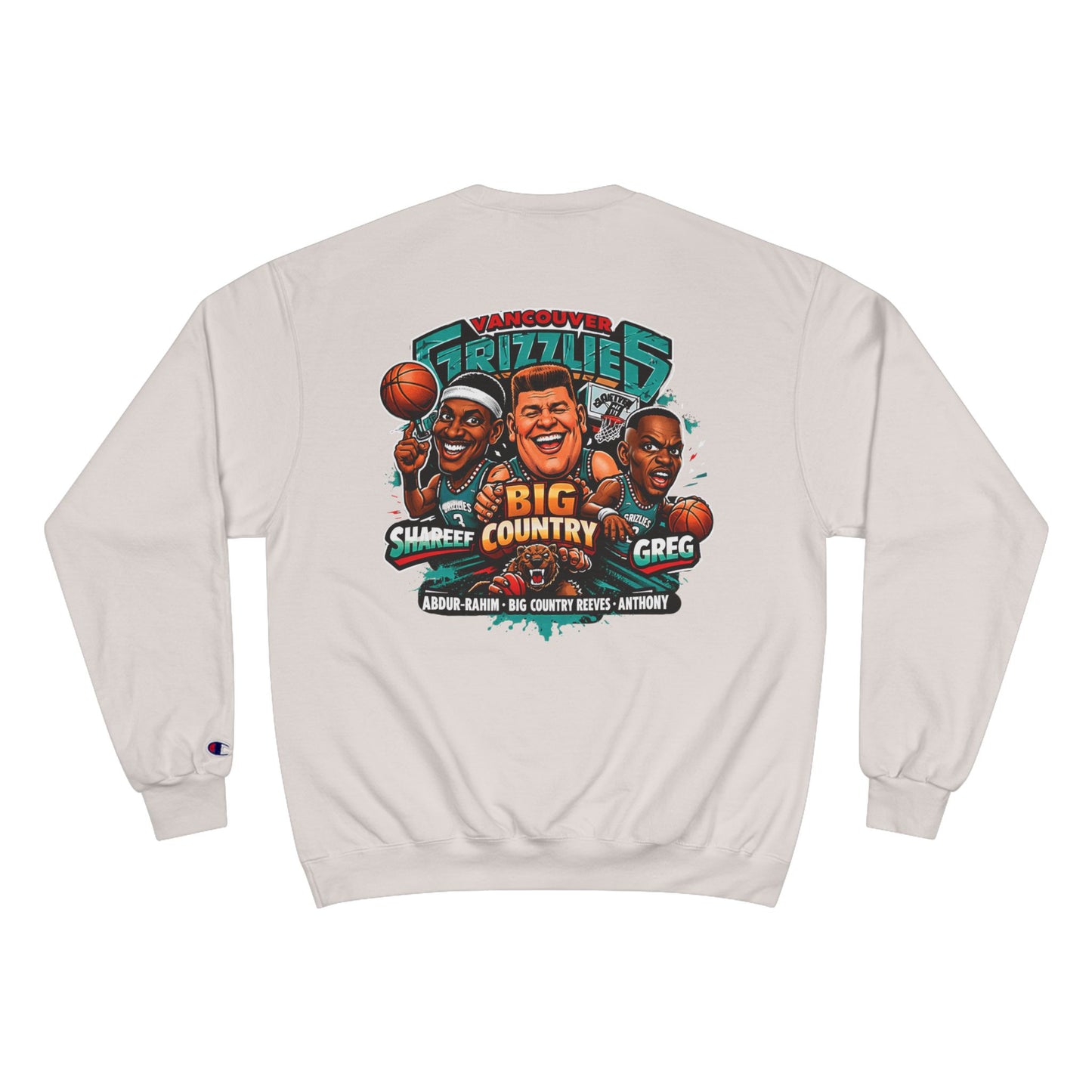 Grizzlies Big Country Crewneck Sweatshirt — Retro Basketball Mascot Tee