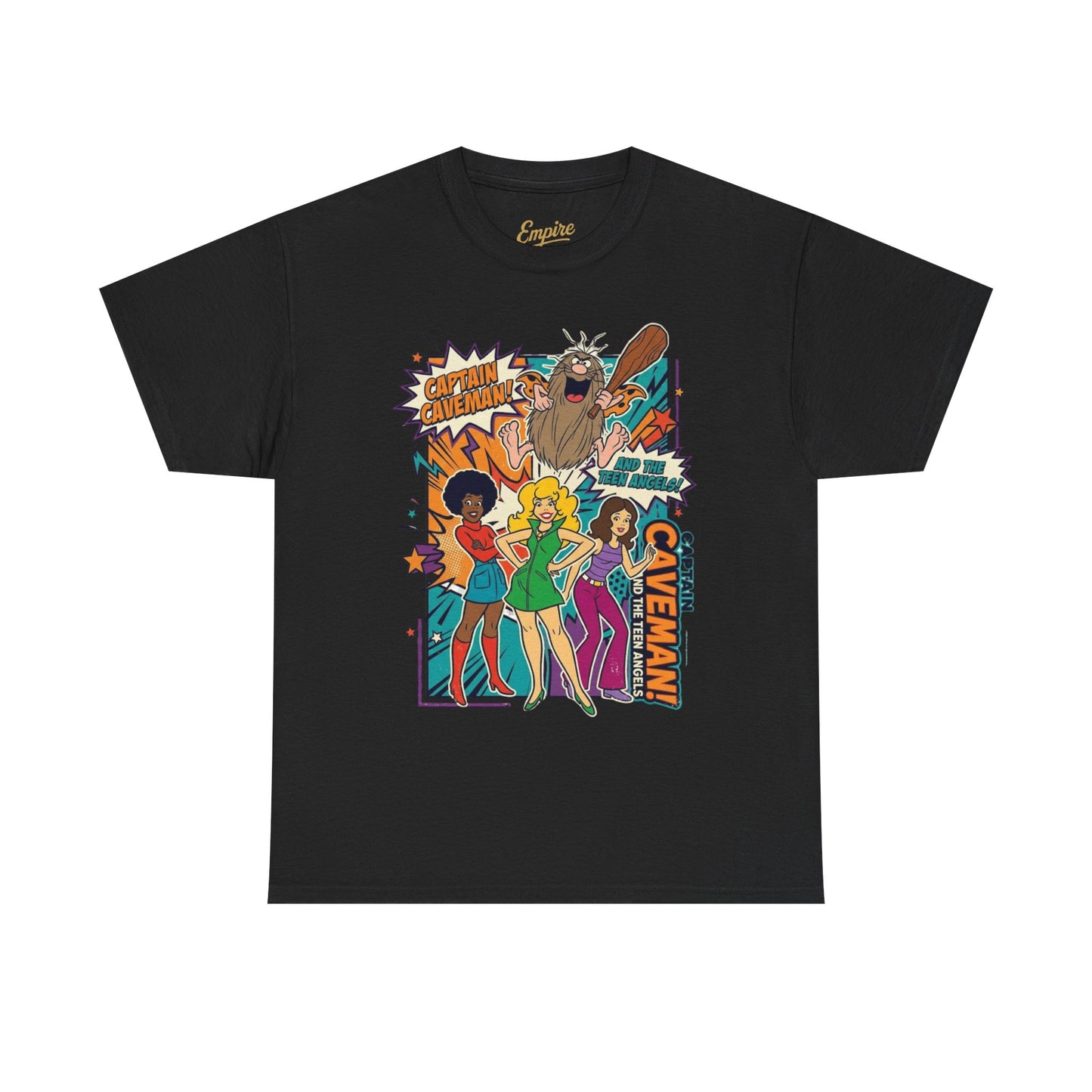 Caveman Comic Tee — Retro Pop-Art Caveman Graphic T-Shirt