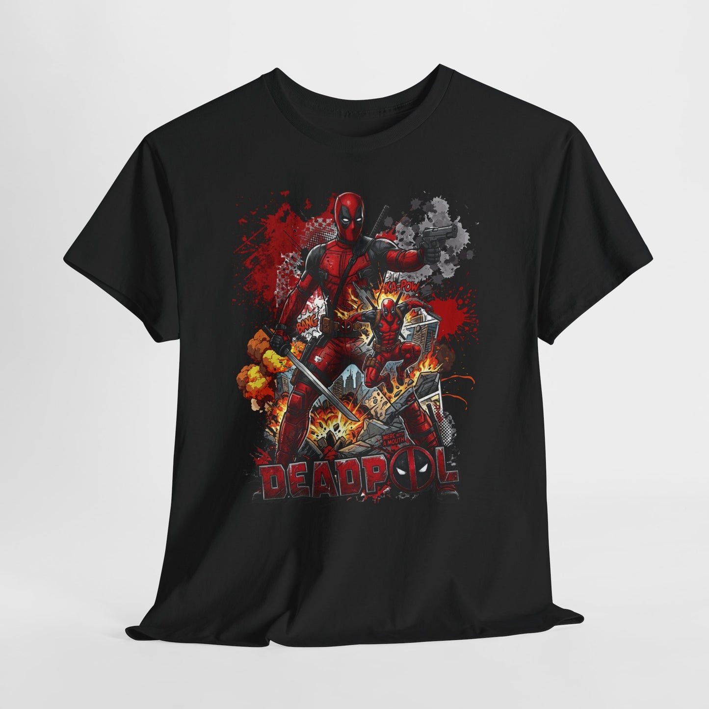 Deadpool Graphic Tee — Comic Action Superhero T‑Shirt