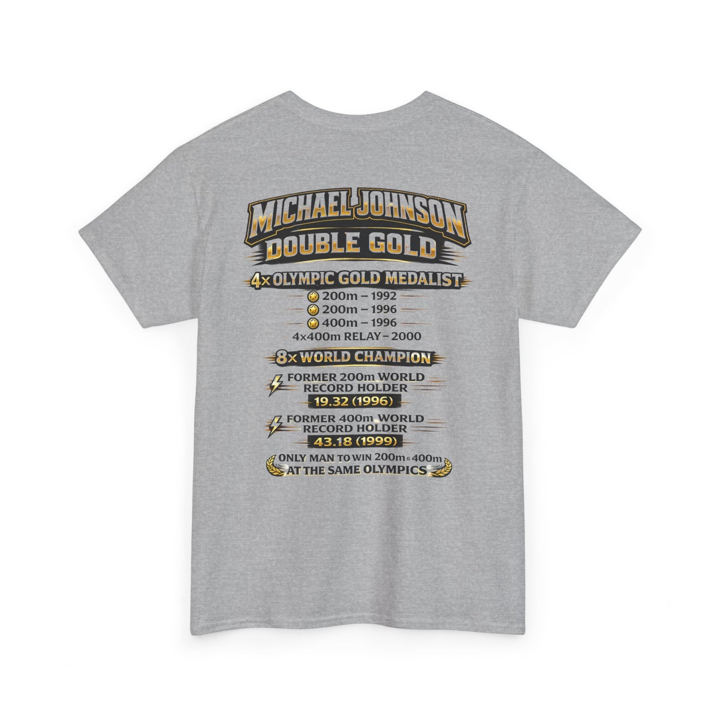 Michael Johnson 'Double Gold' Olympic Track Tribute Tee