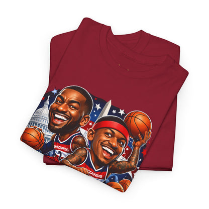 Wizards Basketball Vintage Player Caricature Tee – Wall & Ball Fan Shirt