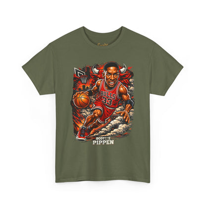 Pippen #33 Basketball Tee — Retro Chicago Bulls Scott Pippen Jersey Shirt