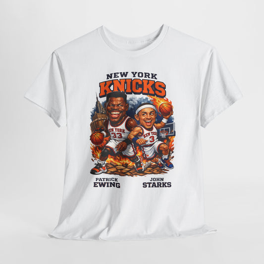 New York Knicks Patrick Ewing & John Starks Retro Basketball Tee