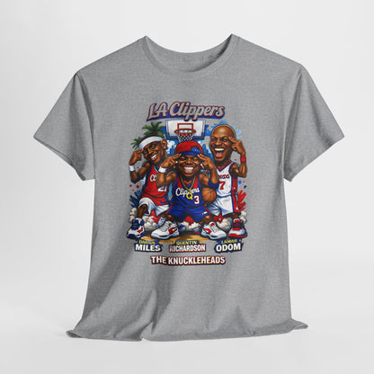 LA Clippers Cartoon Roster Tee — "The Knuckleheads" Team Graphic T-Shirt