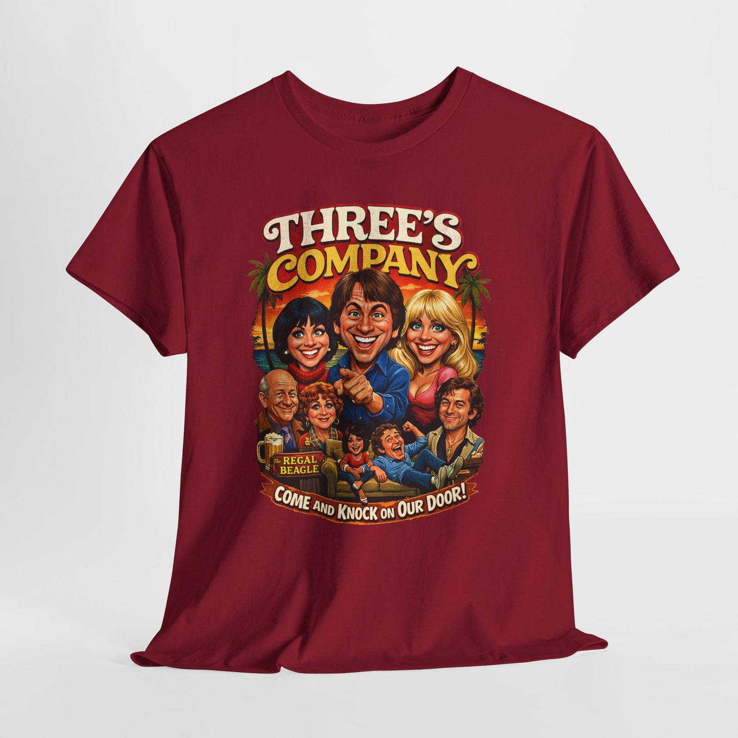 Three's Company Vintage TV Tee — Retro Sitcom Graphic T-Shirt