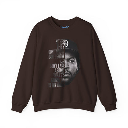 Boyz N the Hood Doughboy Sweatshirt — Half-Face Portrait with 'They Don't Know' Quote