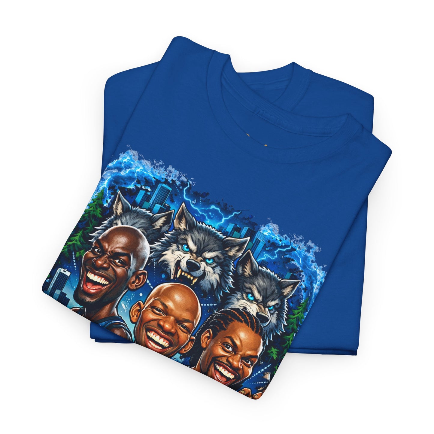 Timberwolves Legends T‑Shirt — Garnett, Cassell & Sprewell Retro Basketball Tee