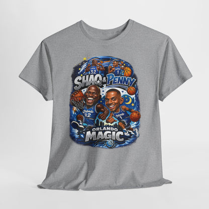 Orlando Magic Basketball Tee — Shaq & Penny Retro Cartoon Design