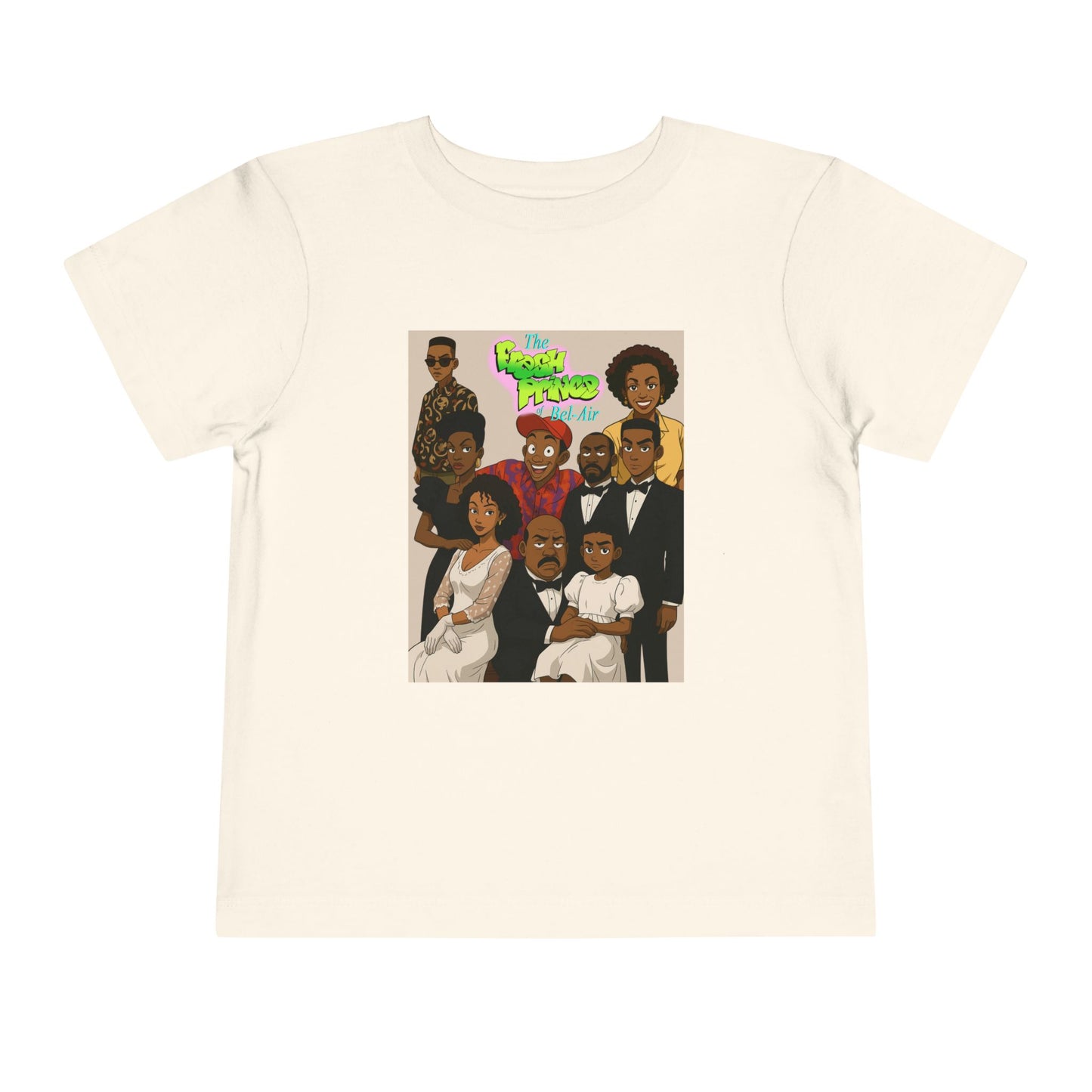 Cool Fresh Prince Cartoon Family Toddler Tee, Fun Kids T-Shirt, Unique Gift for Birthdays, Family Reunion, Playdate Outfit, Everyday Wear