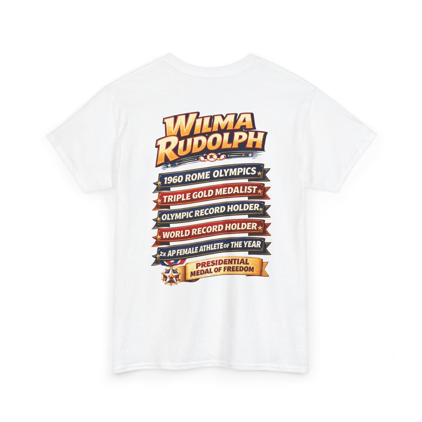 Wilma Rudolph “The Fastest Woman in the World” Graphic Tee – 1960 Rome Triple Gold Olympic Tribute Shirt
