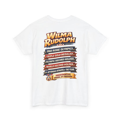 Wilma Rudolph “The Fastest Woman in the World” Graphic Tee – 1960 Rome Triple Gold Olympic Tribute Shirt