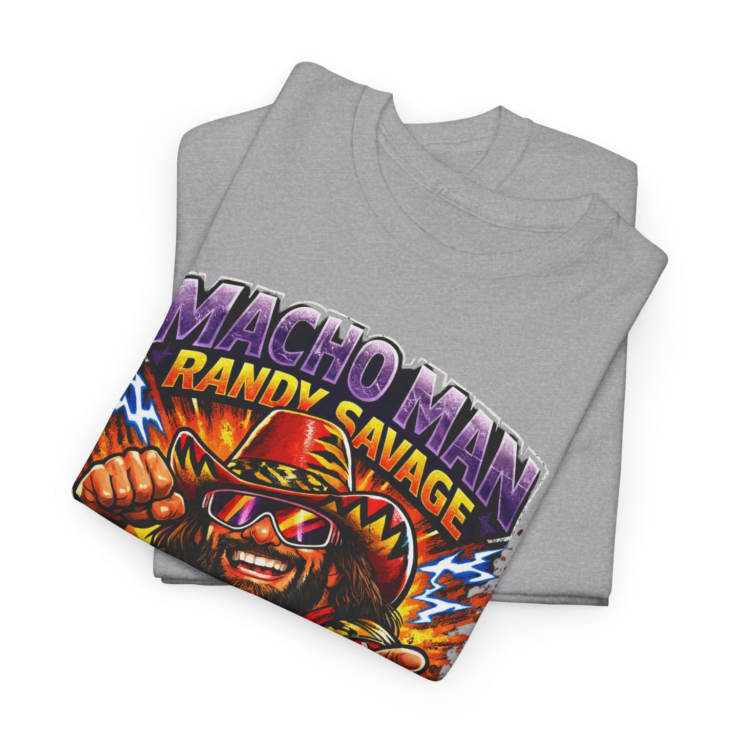 Retro Wrestling Graphic Tee — "Macho Man Randy Savage" Vintage Style
