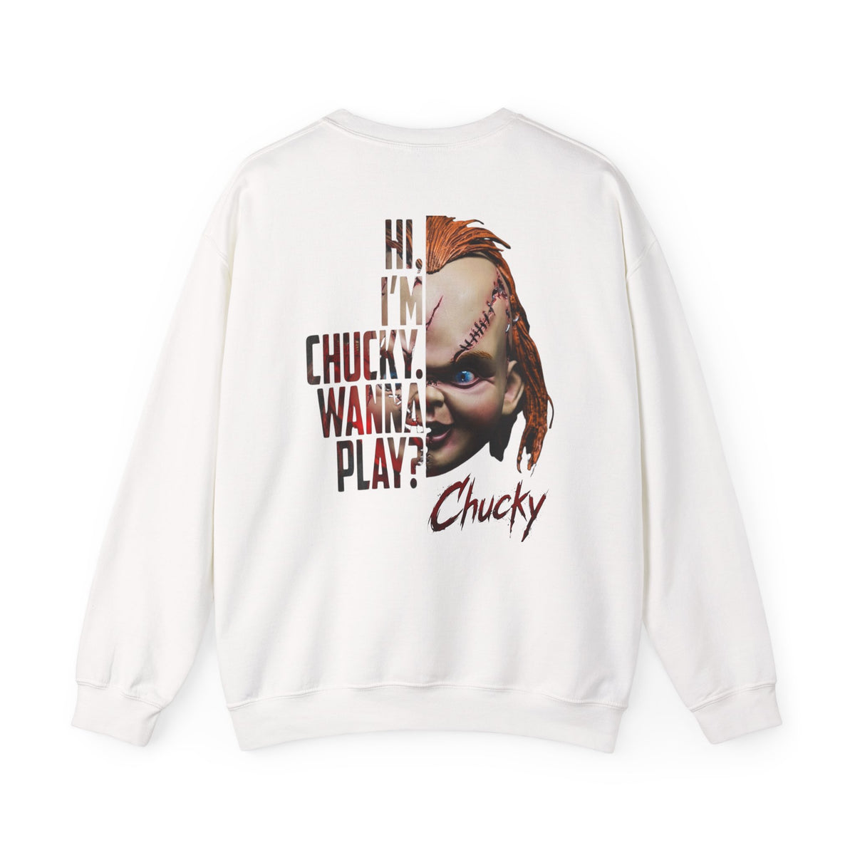 Chucky Horror Movie Graphic Crewneck Sweatshirt