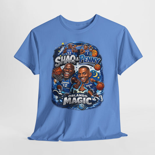 Orlando Magic Basketball Tee — Shaq & Penny Retro Cartoon Design