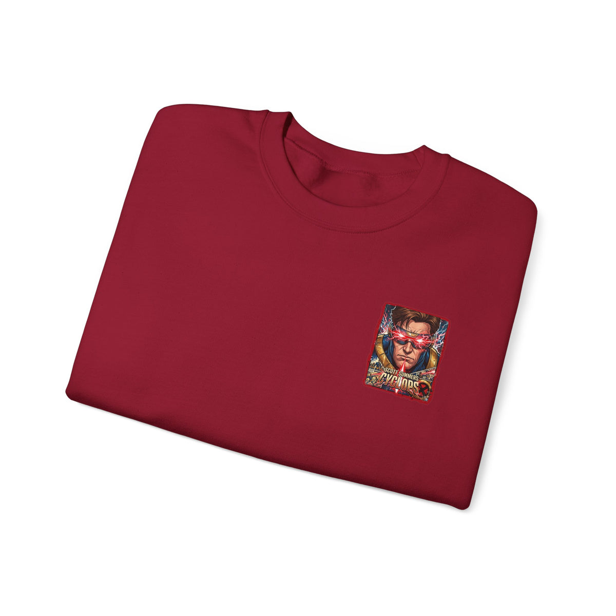 Cyclops Graphic Sweatshirt — Retro X‑Men Laser Portrait Crewneck