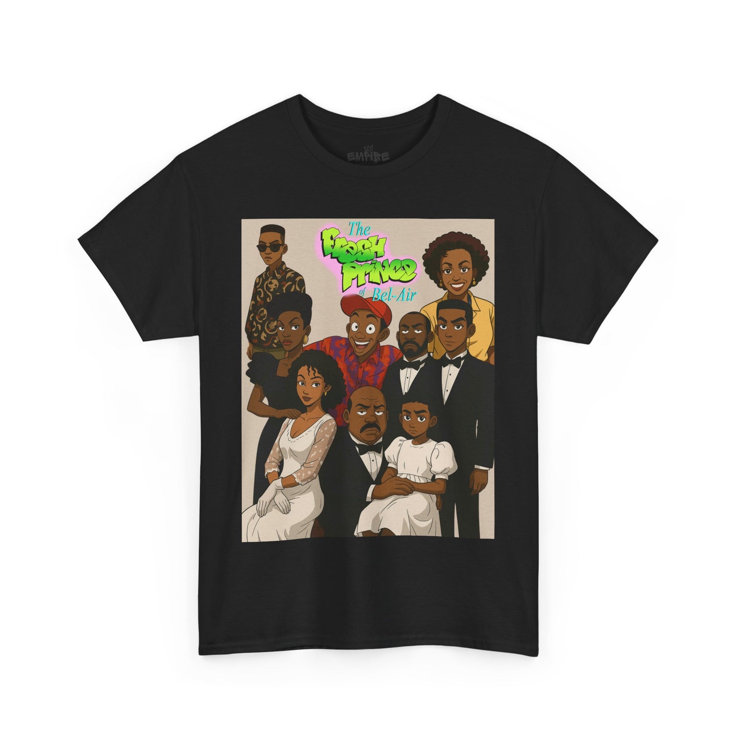 The Fresh Prince Unisex Heavy Cotton Tee - Nostalgic Cartoon Graphic Shirt
